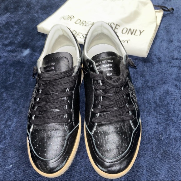 Golden Goose Ball star black leather Sz. 10 LIKE NEW - Picture 6 of 6